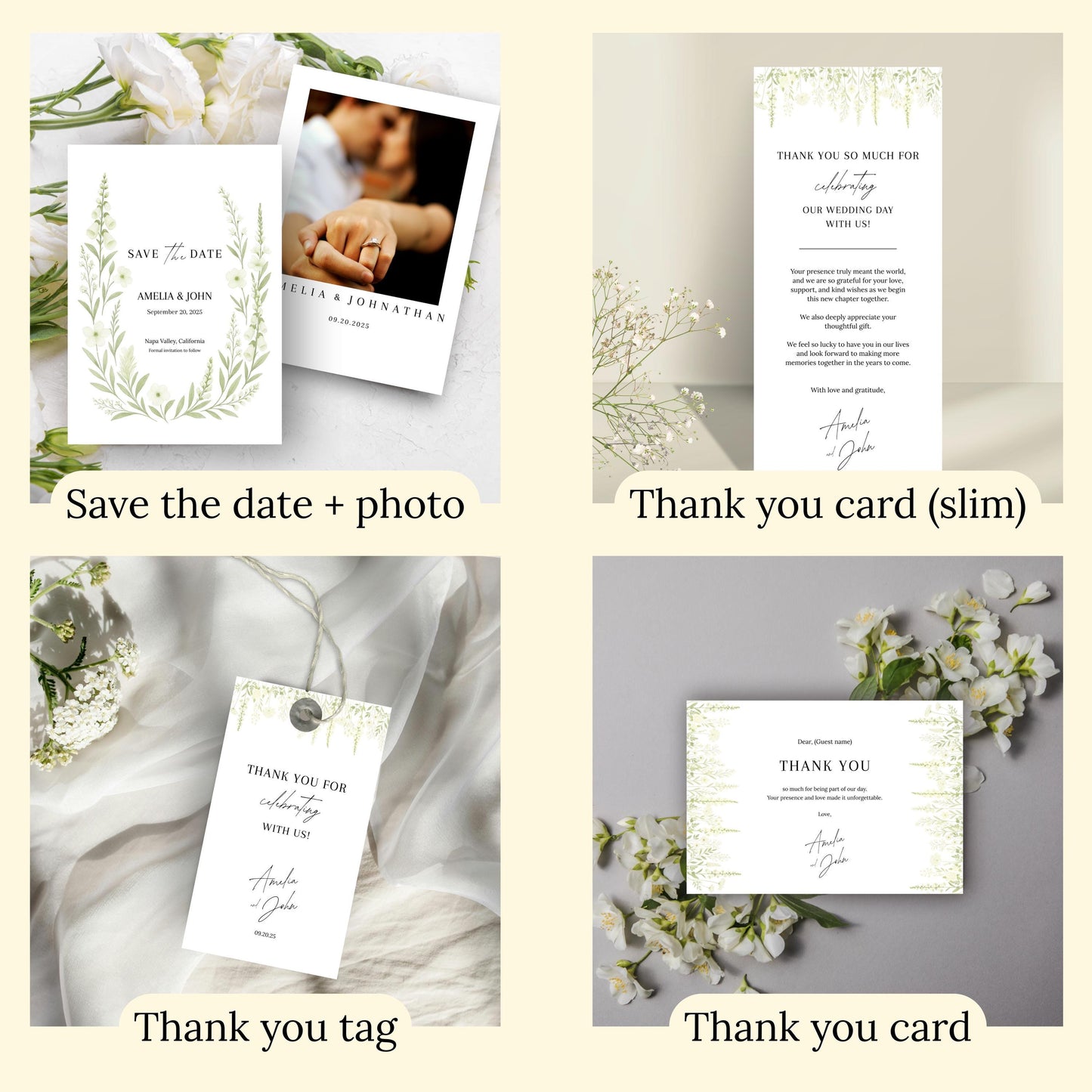 Wildflower Wedding Invitation Template | Printable Chic Floral Bundle | Elegant Design for Weddings | Wildflower Bundle | Iconic Collection