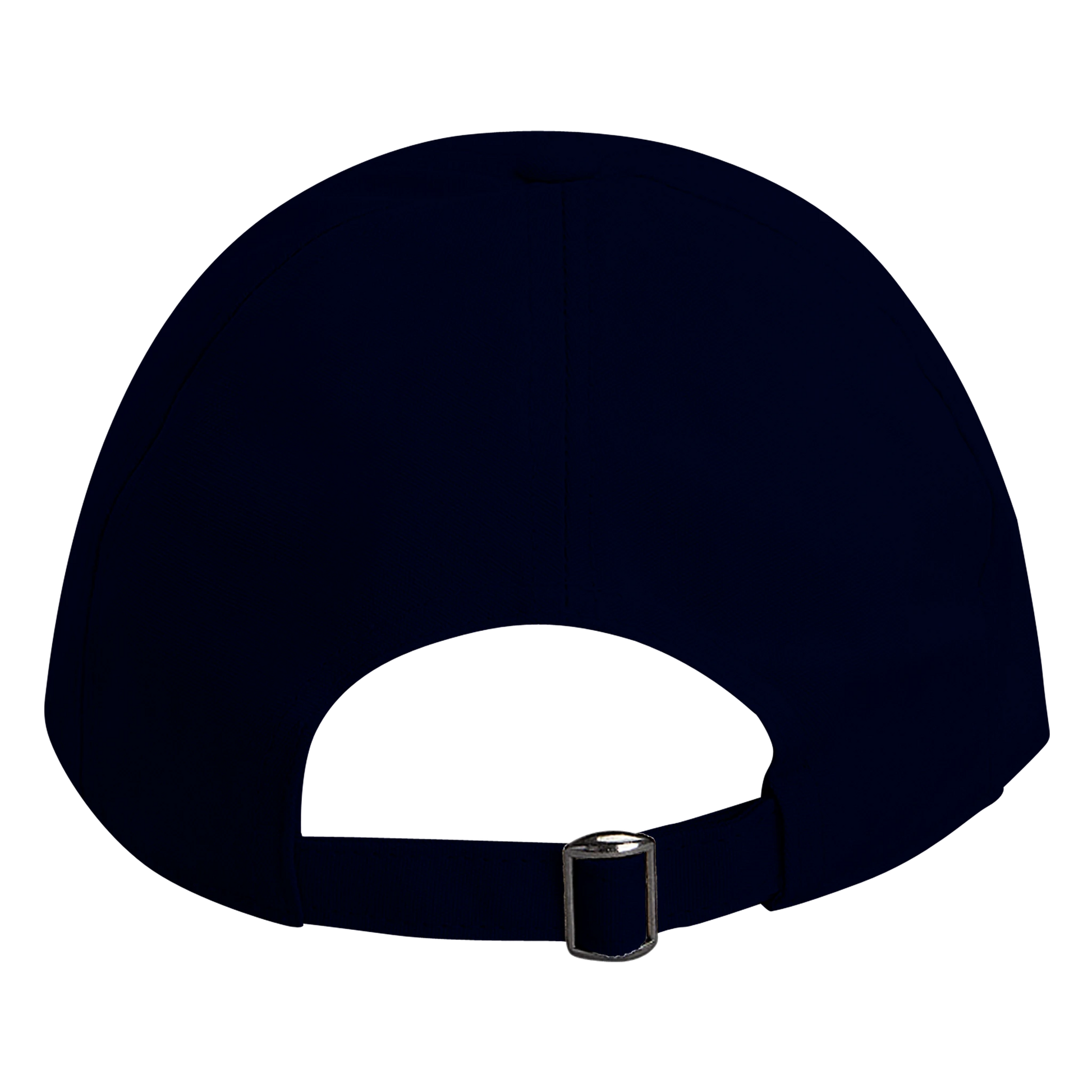Adjustable, organic dad cap in navy blue